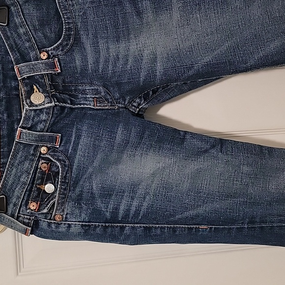 True Religion Joey Orange Topstiching and Twisted Inseam sz27  BinO - Picture 5 of 14